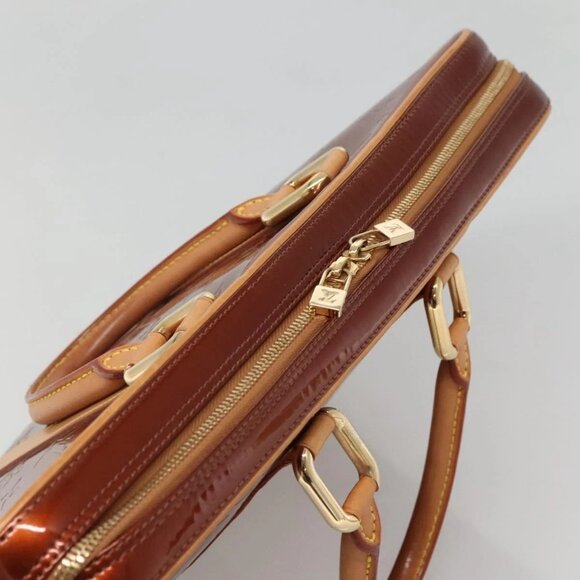 LOUIS VUITTON Monogram Vernis Van Damme Hand Bag Bronze M91125 LV Auth 134518 - Picture 7 of 16